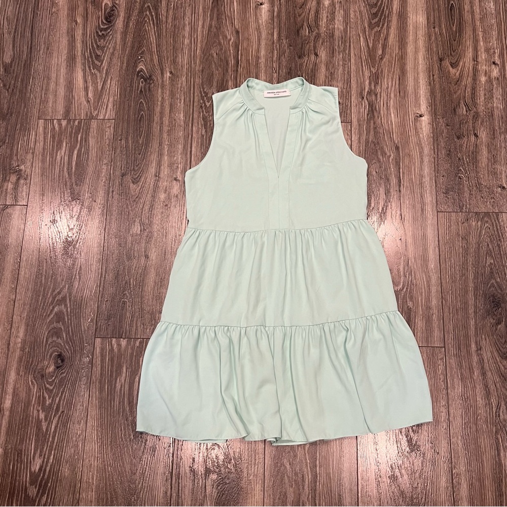 Amanda Uprichard New York Tiered V-Neck Mini Dress